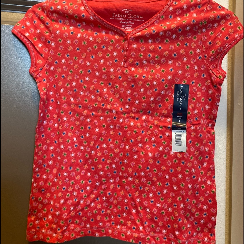 Red Floral Baby Tee